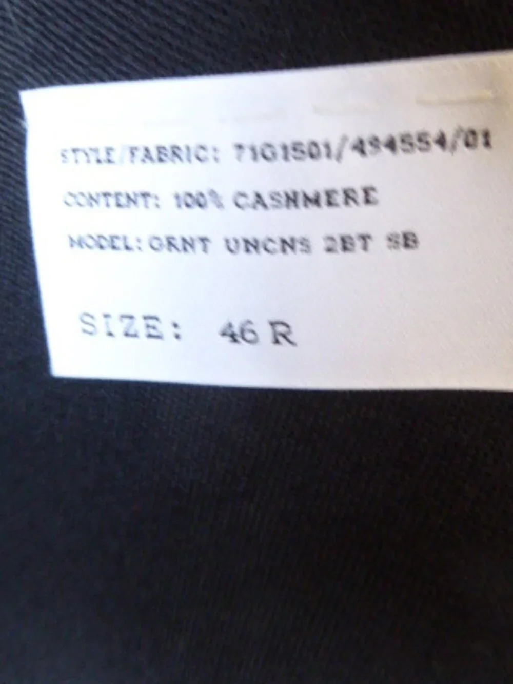 Ralph Lauren purple label collection black 100% cashmere sport jacket blazer 46
